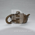 Stone carved teapot Small pumpkin pot